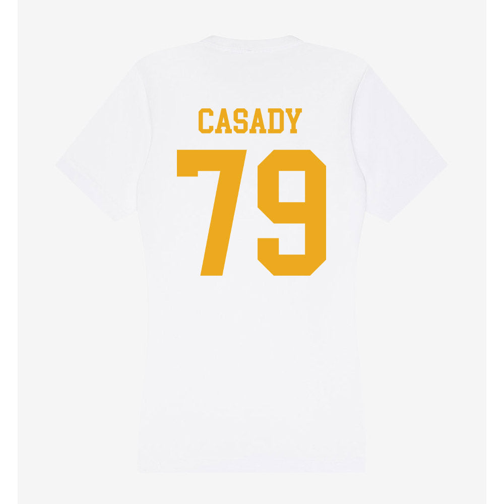 West Virginia - NCAA Football : Carsten Casady - Women's V-Neck T-Shirt-1