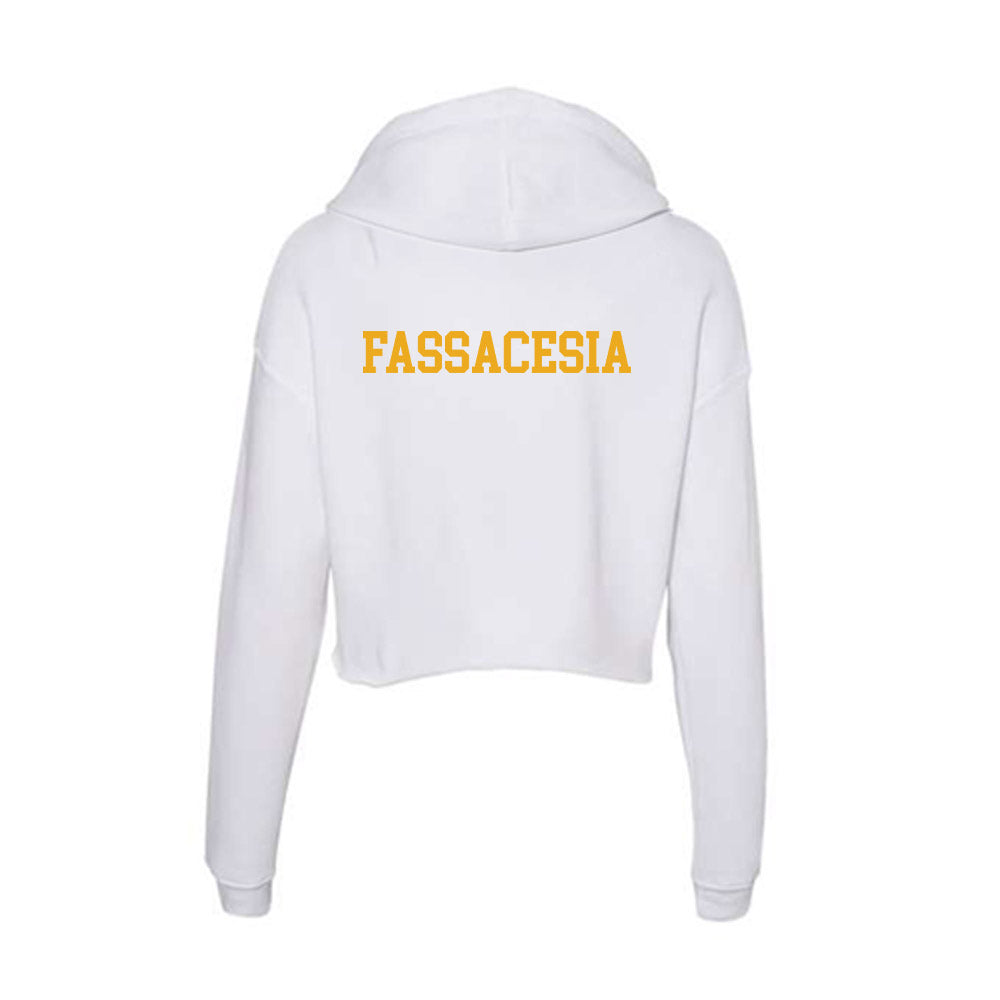 West Virginia - NCAA Women's Rowing : Giada Fassacesia - Women's Crop Fleece Hoodie-1