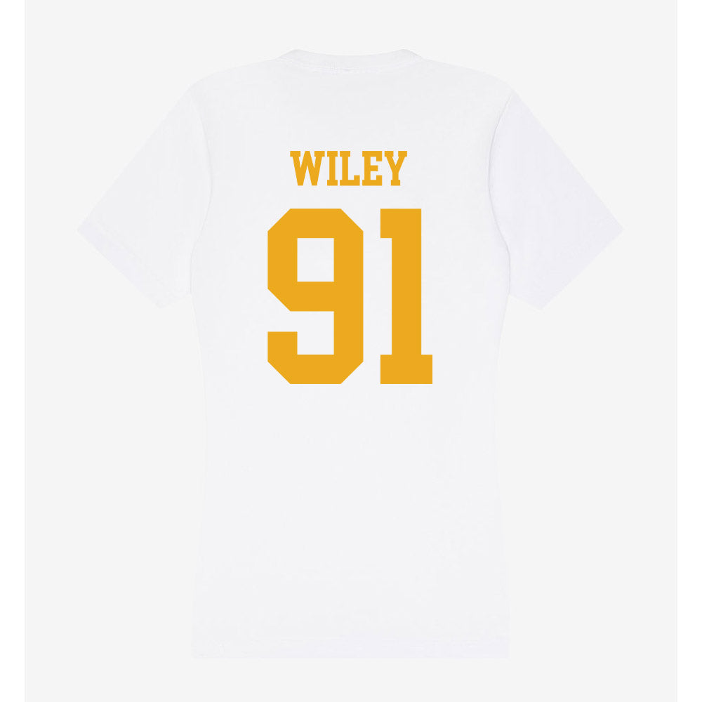 West Virginia - NCAA Football : Darius Wiley - Women's V-Neck T-Shirt-1