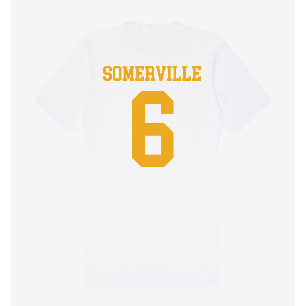 West Virginia - NCAA Men's Basketball : Martin Somerville - Women's V-Neck T-Shirt-1
