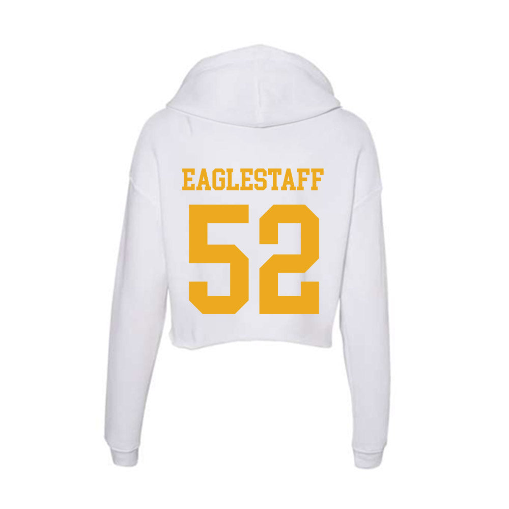 West Virginia - NCAA Men's Basketball : Treysen Eaglestaff - Women's Crop Fleece Hoodie-1