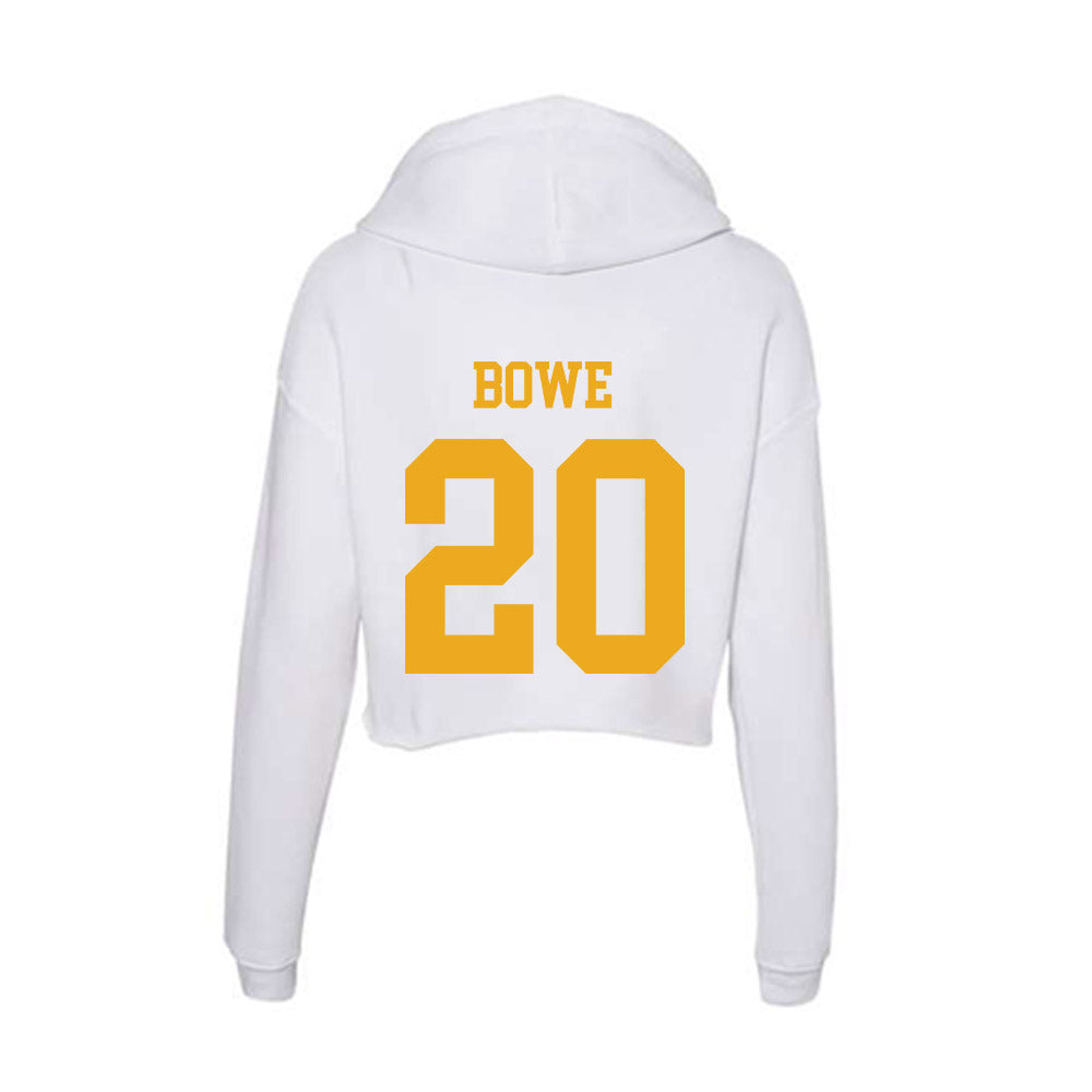 West Virginia - NCAA Men's Soccer : Thomas Bowe - Women's Crop Fleece Hoodie-1