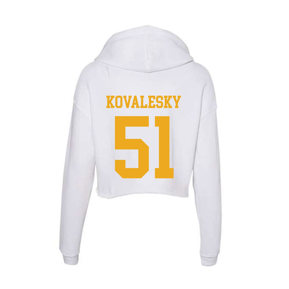 West Virginia - NCAA Football : Raymond Kovalesky - Women's Crop Fleece Hoodie-1