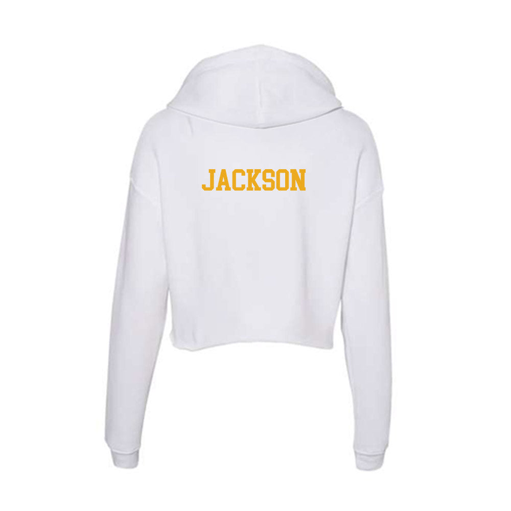West Virginia - NCAA Wrestling : Colin Jackson - Women's Crop Fleece Hoodie-1