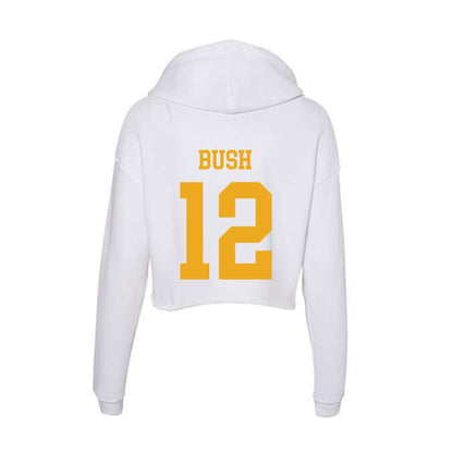 West Virginia - NCAA Men's Soccer : Tyler Bush - Women's Crop Fleece Hooded Sweatshirt-1
