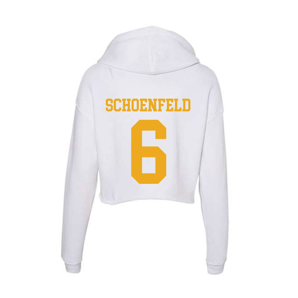 West Virginia - NCAA Baseball : Paul Schoenfeld - Women's Crop Fleece Hoodie-1