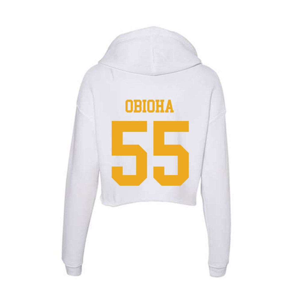West Virginia - NCAA Men's Basketball : Harlan obioha - Women's Crop Fleece Hoodie-1
