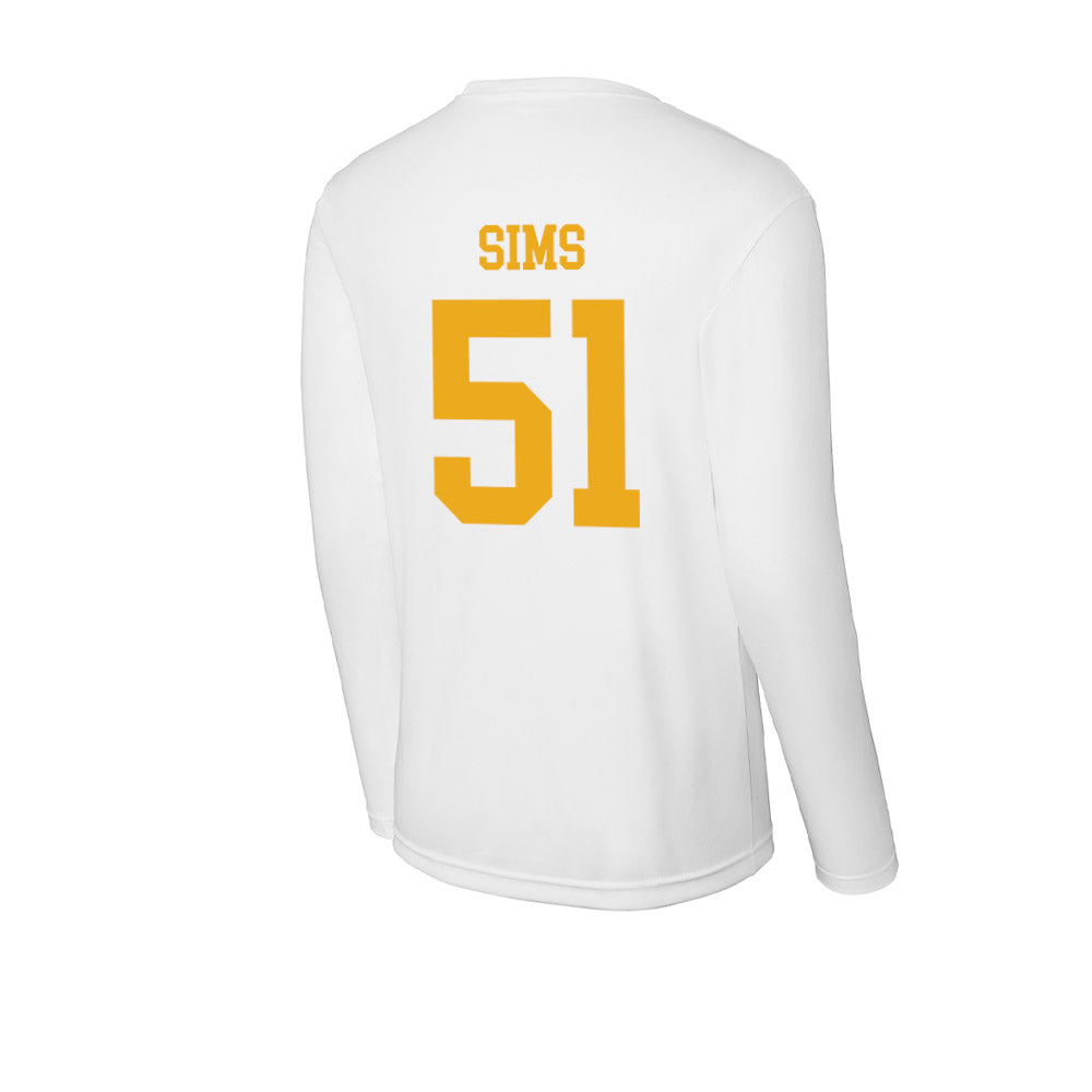 West Virginia - NCAA Baseball : Colton Sims - Activewear Long Sleeve T-Shirt-1