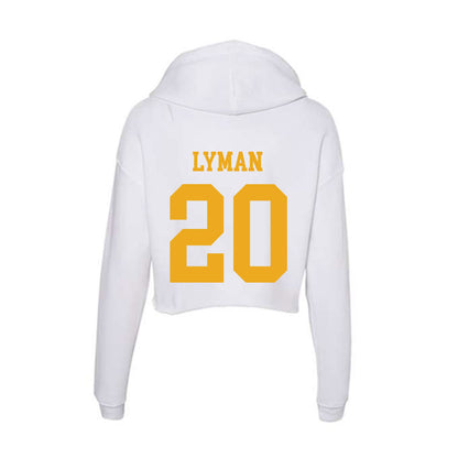 West Virginia - NCAA Baseball : Luke Lyman - Women's Crop Fleece Hoodie-1