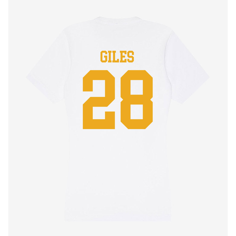 West Virginia - NCAA Football : Rickey Giles - Women's V-Neck T-Shirt-1