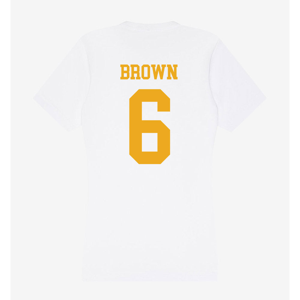 West Virginia - NCAA Football : Max Brown - Women's V-Neck T-Shirt-1