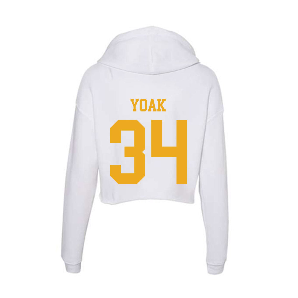 West Virginia - NCAA Baseball : Bryant Yoak - Women's Crop Fleece Hoodie-1