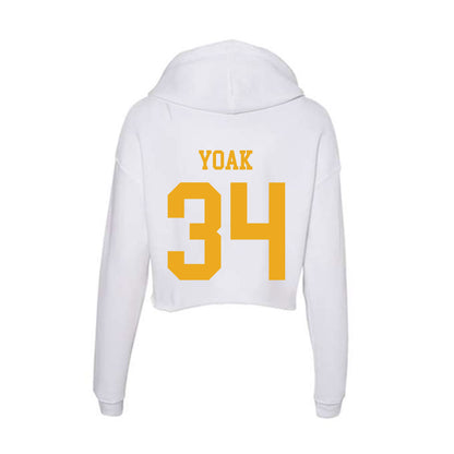 West Virginia - NCAA Baseball : Bryant Yoak - Women's Crop Fleece Hoodie-1