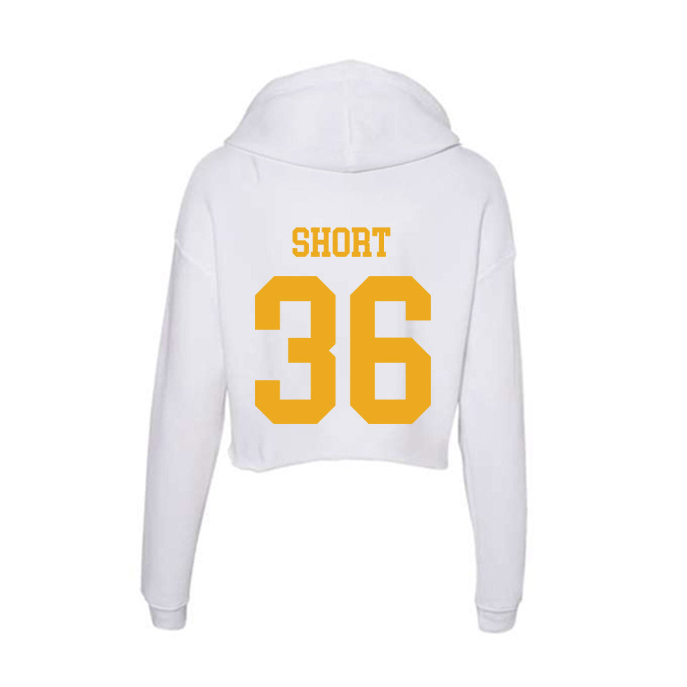 West Virginia - NCAA Baseball : Noah Short - Women's Crop Fleece Hoodie-1