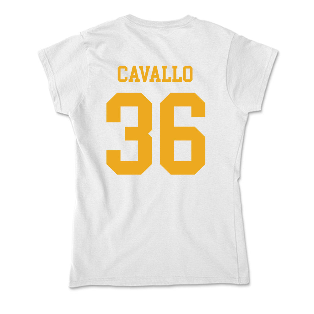 West Virginia - NCAA Baseball : Hudson Cavallo - Soft Style Women’s T-Shirt-1