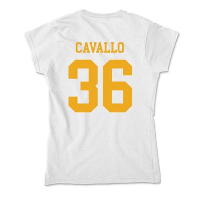 West Virginia - NCAA Baseball : Hudson Cavallo - Soft Style Women’s T-Shirt-1