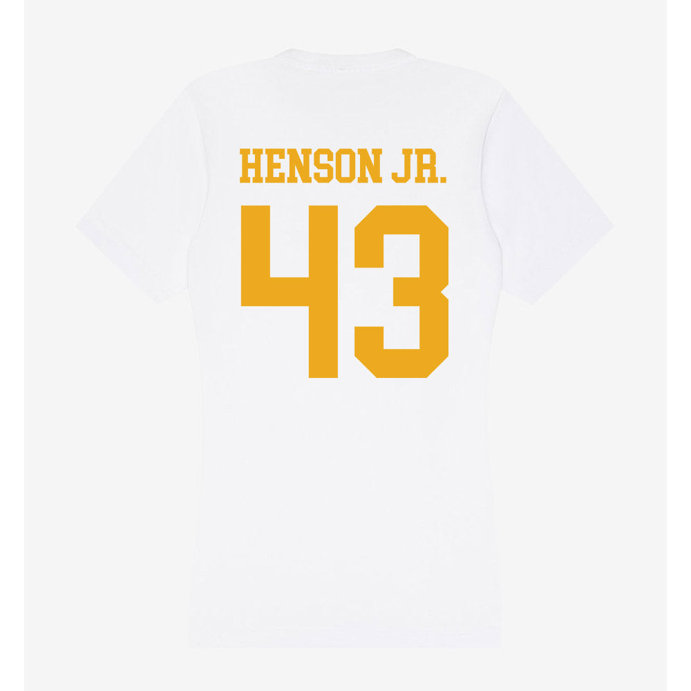 West Virginia - NCAA Football : Kj Henson Jr. - Women's V-Neck T-Shirt-1