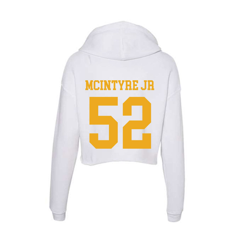 West Virginia - NCAA Football : Corey McIntyre Jr - Women's Crop Fleece Hooded Sweatshirt-1