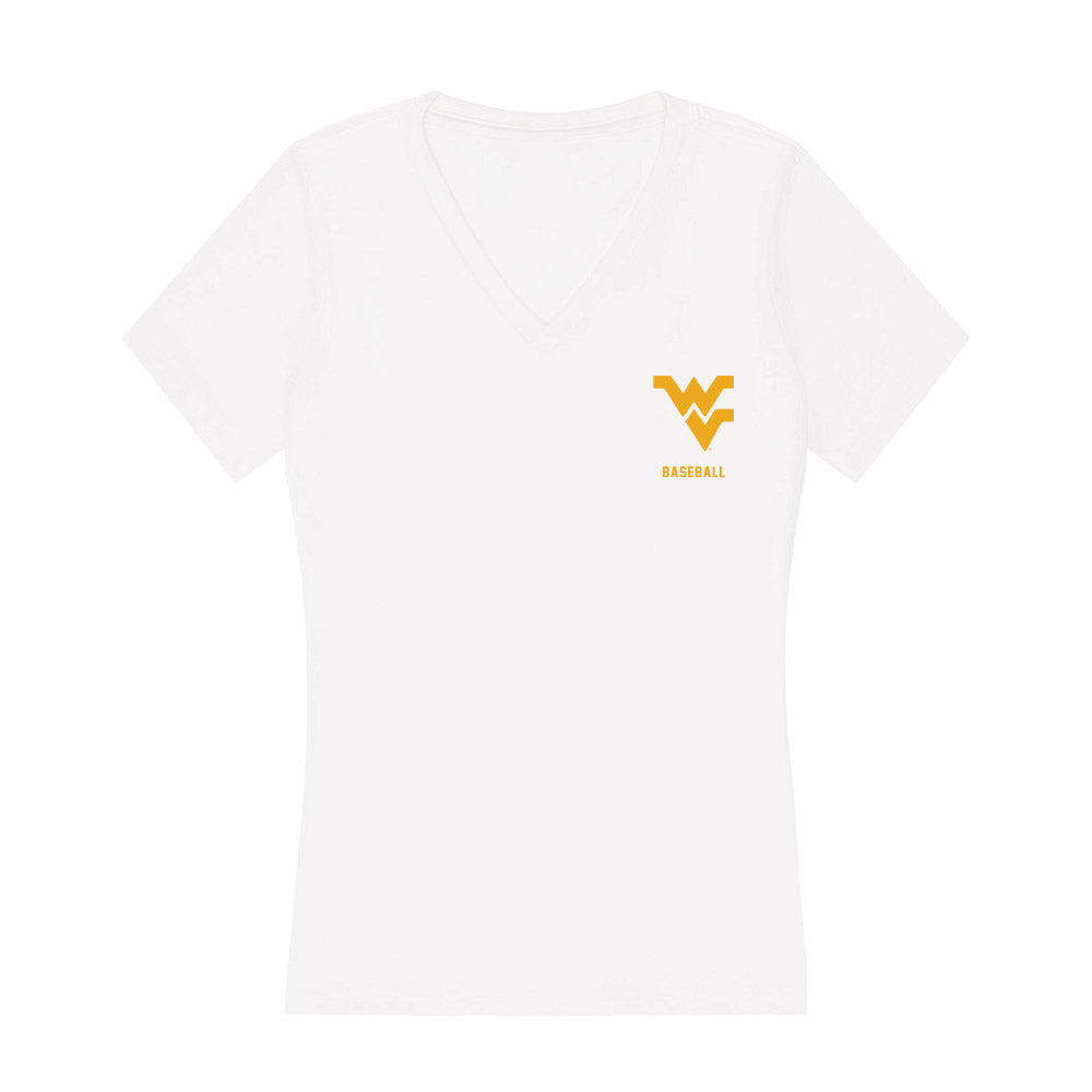 West Virginia - NCAA Baseball : Zakariya Whitney - Women's V-Neck T-Shirt-0