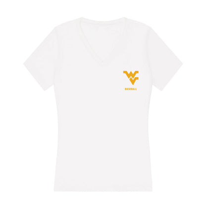 West Virginia - NCAA Baseball : Zakariya Whitney - Women's V-Neck T-Shirt-0