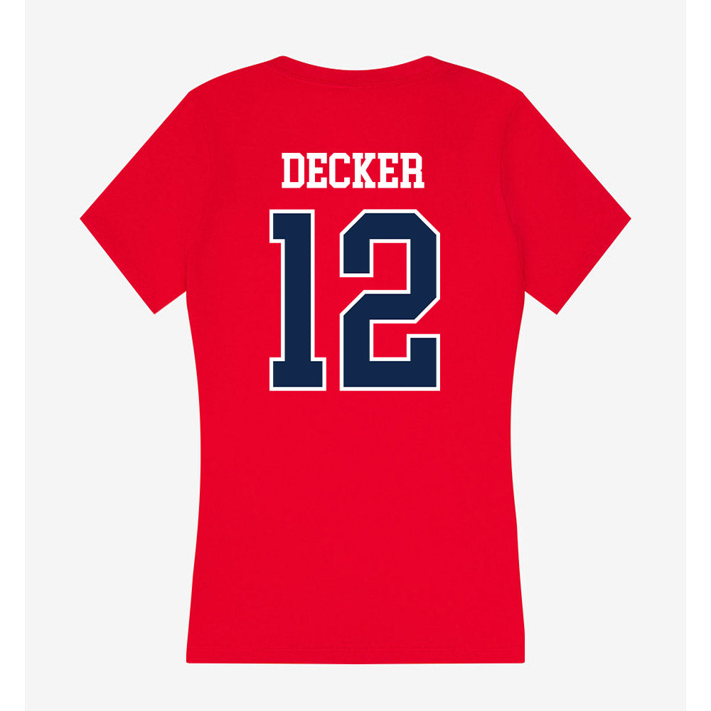 Ole Miss - NCAA Baseball : Dominic Decker - Women's V-Neck T-Shirt-1