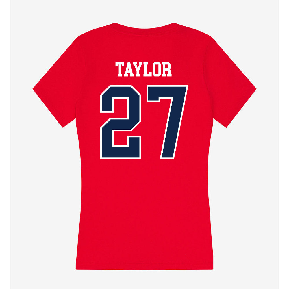 Ole Miss - NCAA Football : Macaleb Taylor - Women's V-Neck T-Shirt-1