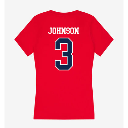 Ole Miss - NCAA Men's Basketball : Koren Johnson - Women's V-Neck T-Shirt-1