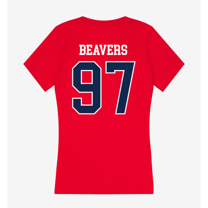 Ole Miss - NCAA Football : Kamron Beavers - Women's V-Neck T-Shirt-1