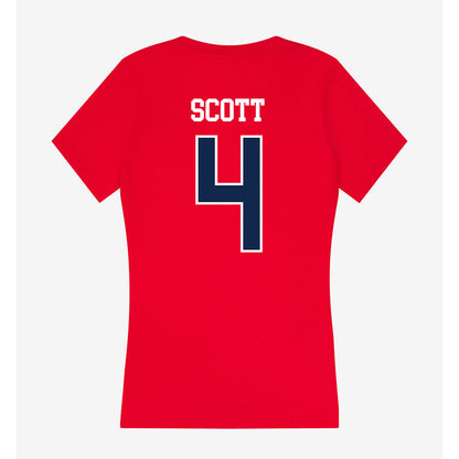 Ole Miss - NCAA Men's Basketball : James Scott - Women's V-Neck T-Shirt-1