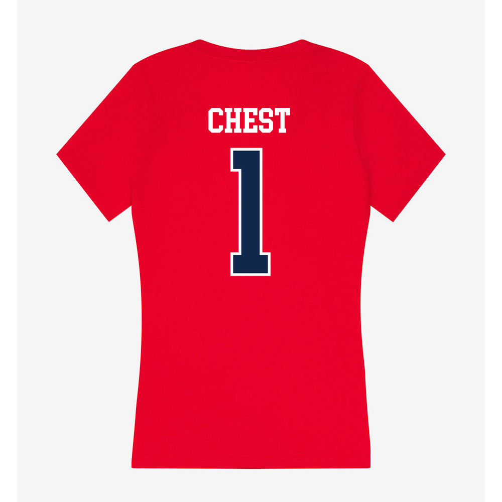 Ole Miss - NCAA Men's Basketball : Corey Chest - Women's V-Neck T-Shirt-1