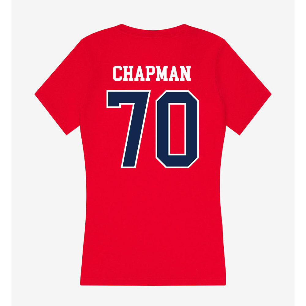 Ole Miss - NCAA Football : Jalan Chapman - Women's V-Neck T-Shirt-1