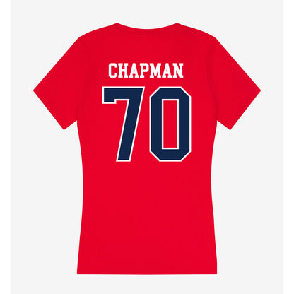 Ole Miss - NCAA Football : Jalan Chapman - Women's V-Neck T-Shirt-1