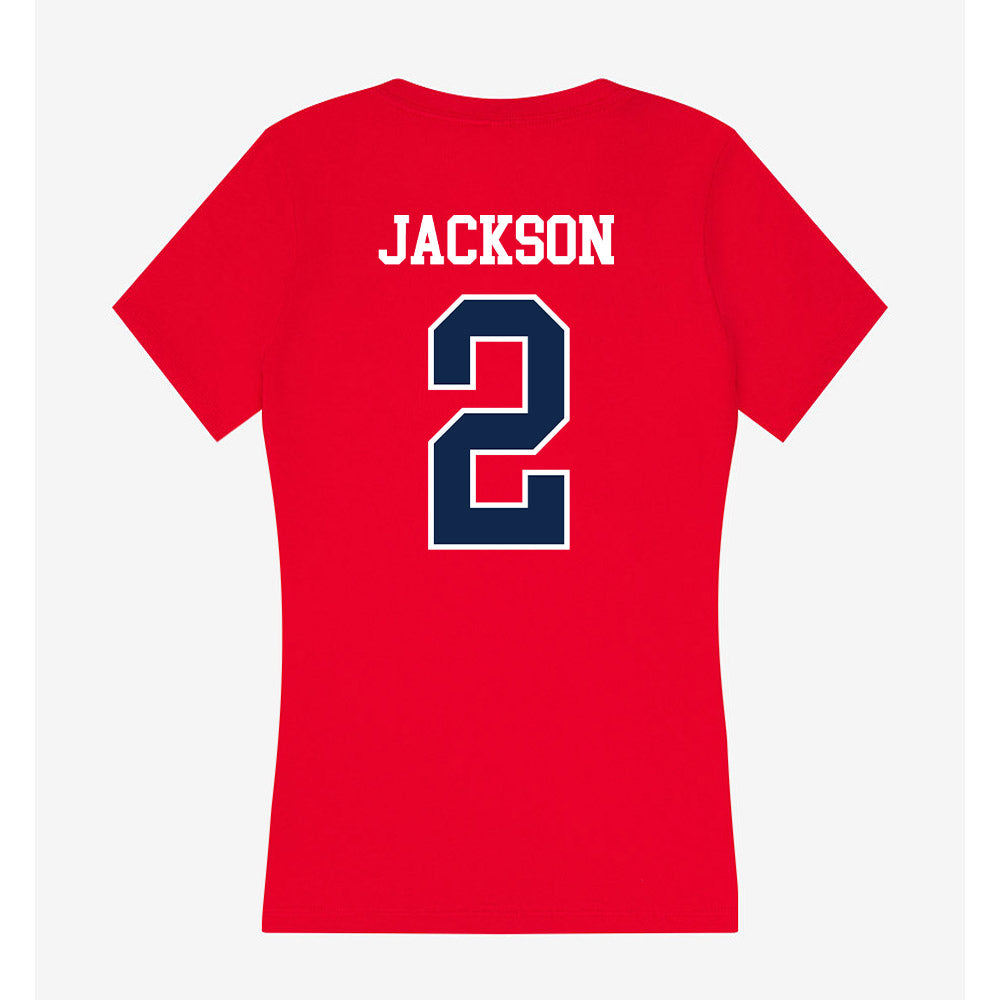 Ole Miss - NCAA Women's Volleyball : Ryea Jackson - Women's V-Neck T-Shirt-1