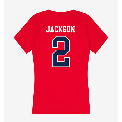 Ole Miss - NCAA Women's Volleyball : Ryea Jackson - Women's V-Neck T-Shirt-1