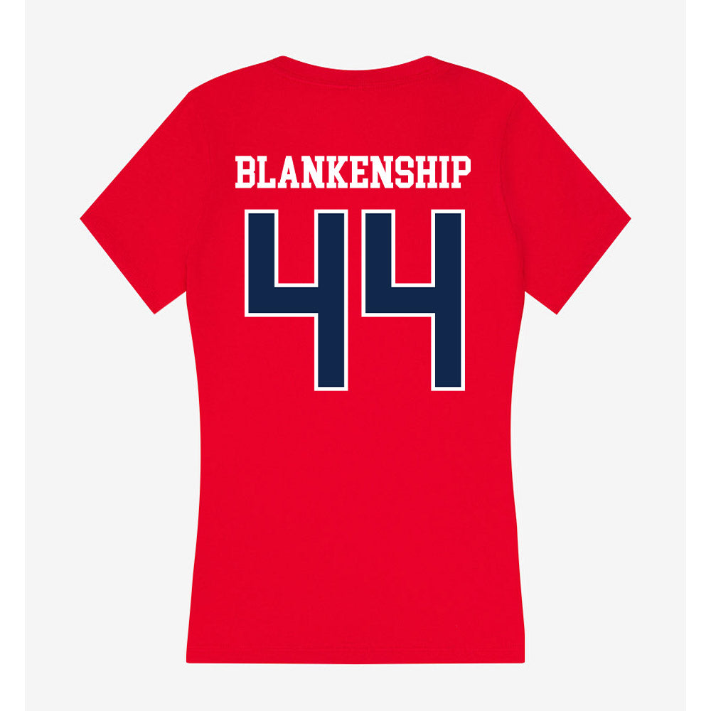 Ole Miss - NCAA Football : Caleb Blankenship - Women's V-Neck T-Shirt-1
