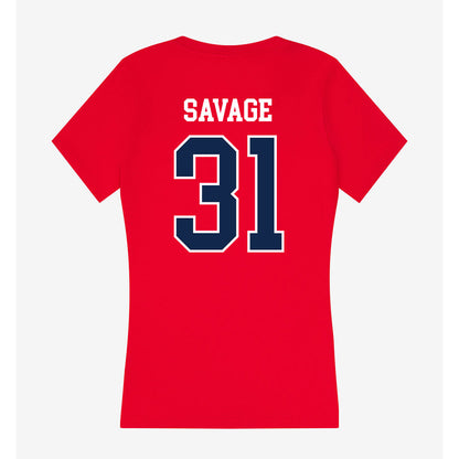 Ole Miss - NCAA Softball : Jada Savage - Women's V-Neck T-Shirt-1
