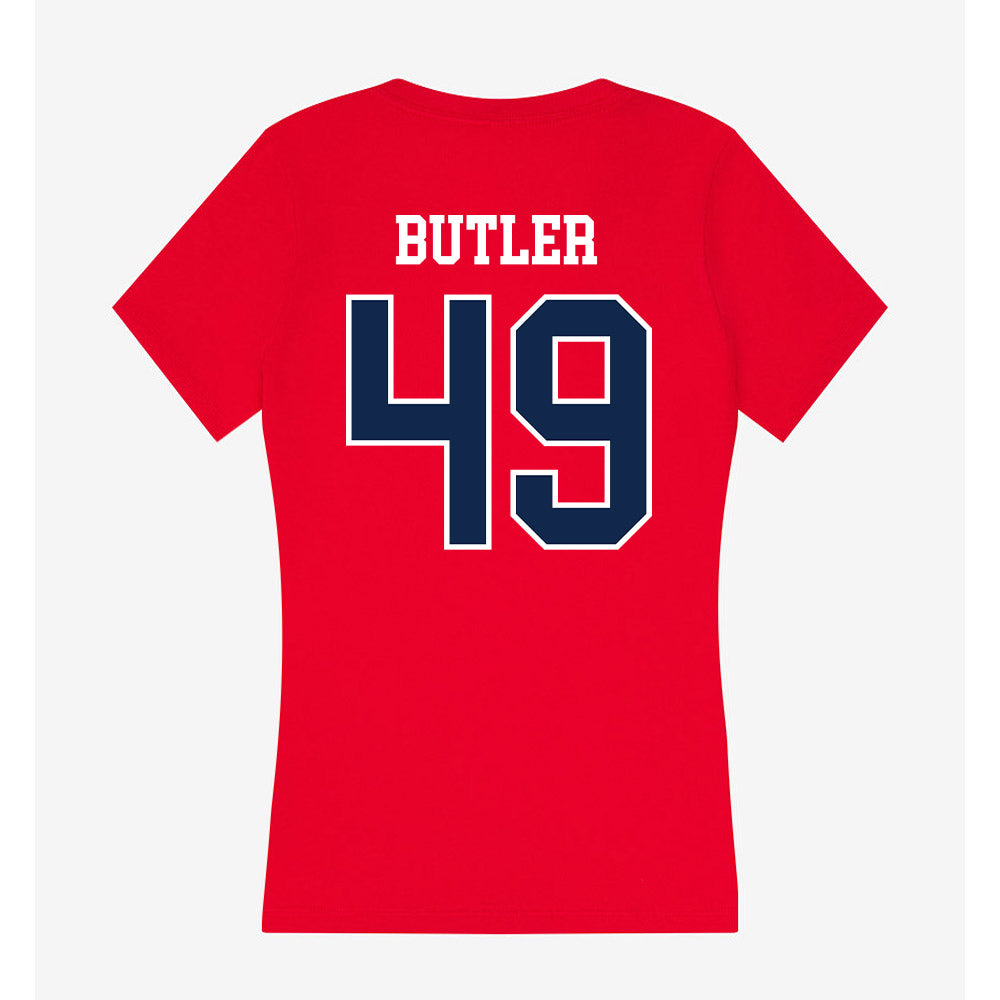 Ole Miss - NCAA Football : Tah'J Butler - Women's V-Neck T-Shirt-1