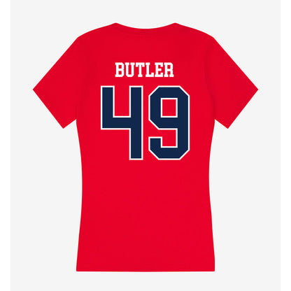 Ole Miss - NCAA Football : Tah'J Butler - Women's V-Neck T-Shirt-1