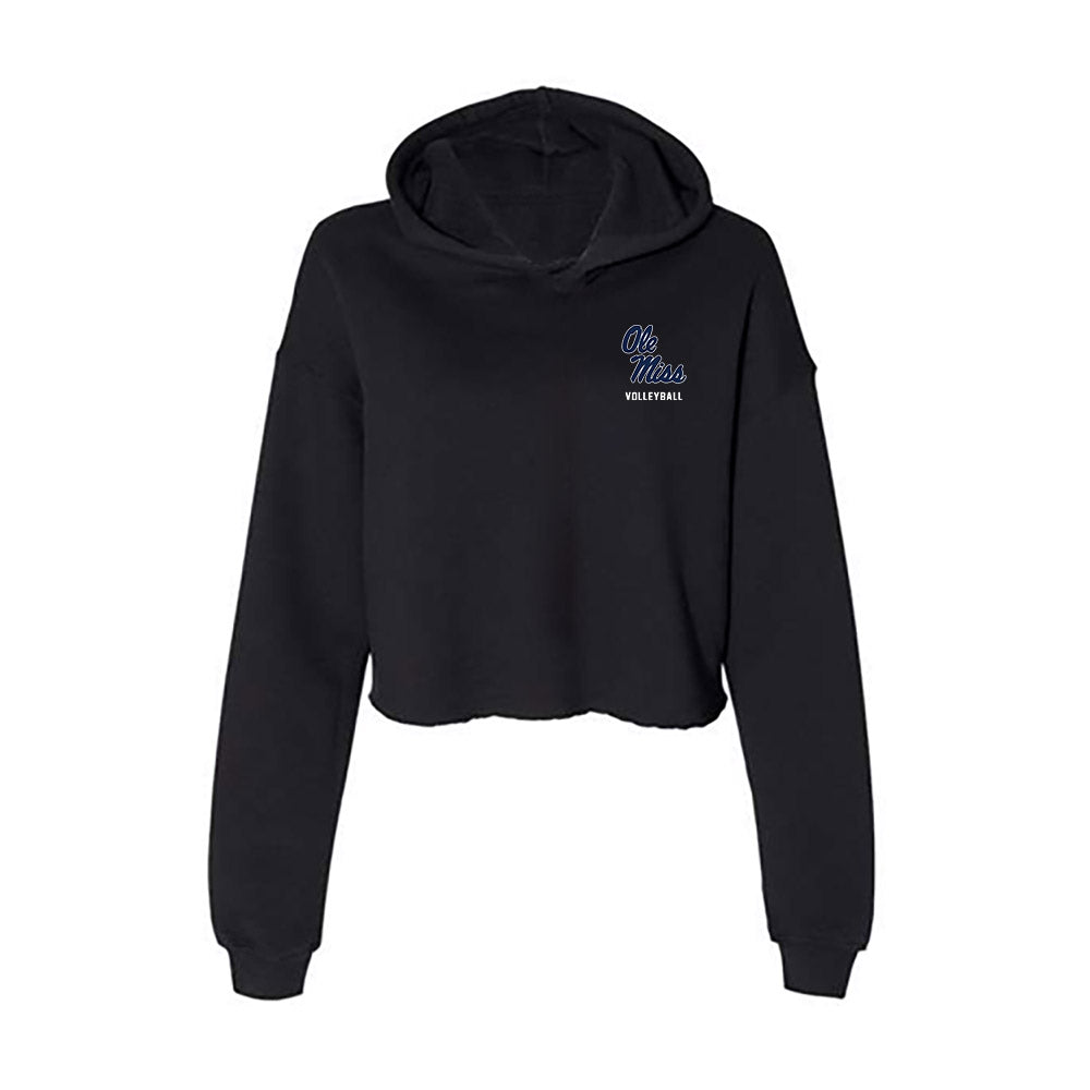 Ole Miss - NCAA Women's Volleyball : Tenesyn Frye - Women's Crop Fleece Hooded Sweatshirt-0