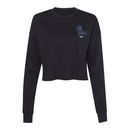 Ole Miss - NCAA Men's Golf : Taylor Hall - Women's Cropped Crew Fleece-0