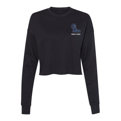 Ole Miss - NCAA Men's Track & Field : Donald Lamp - Women's Cropped Crew Fleece-0