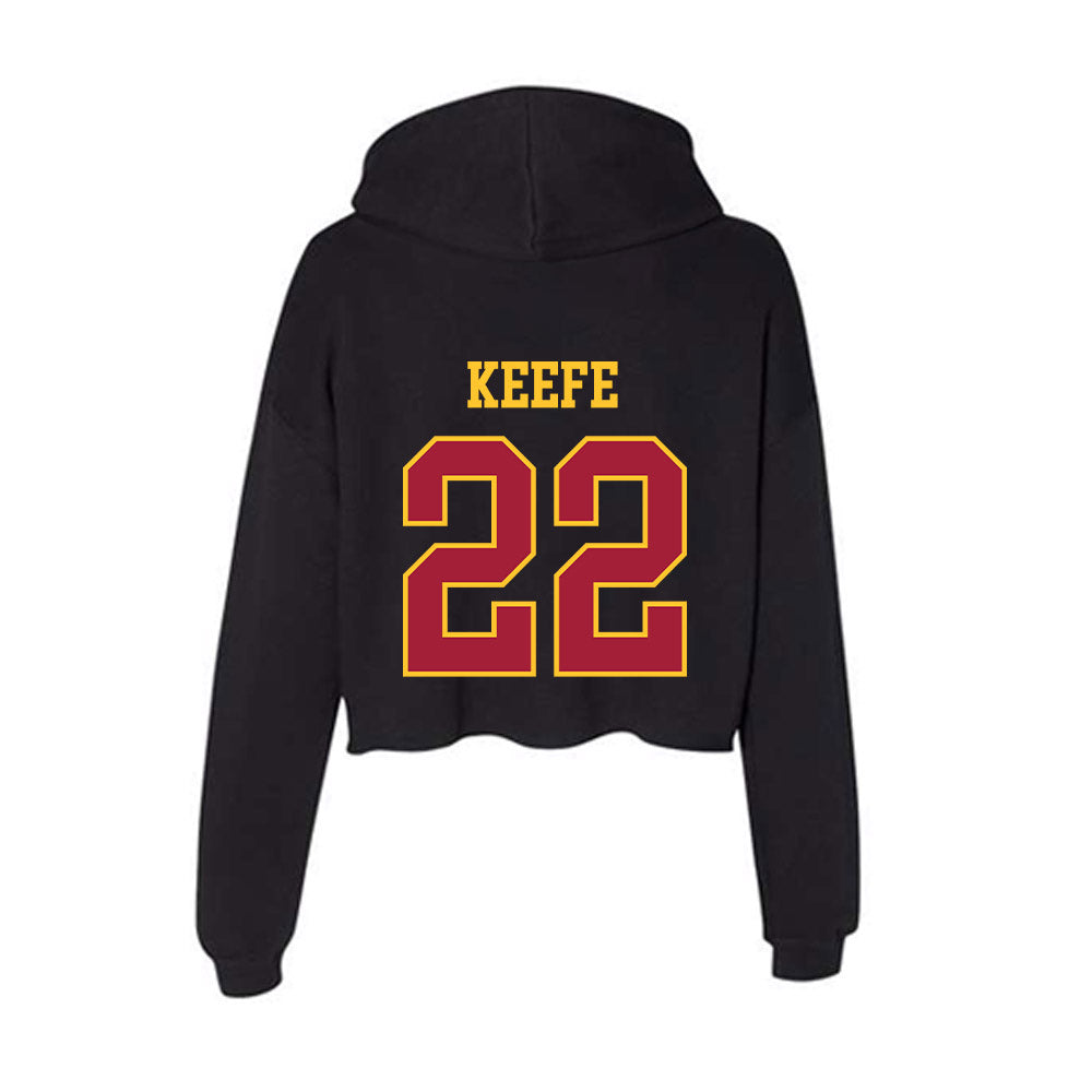 USC - NCAA Beach Volleyball : Kerry Keefe - Women's Crop Fleece Hoodie-1