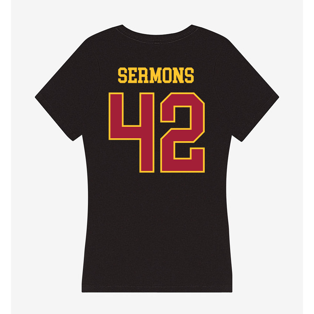 USC - NCAA Football : RJ Sermons - Women's V-Neck T-Shirt-1
