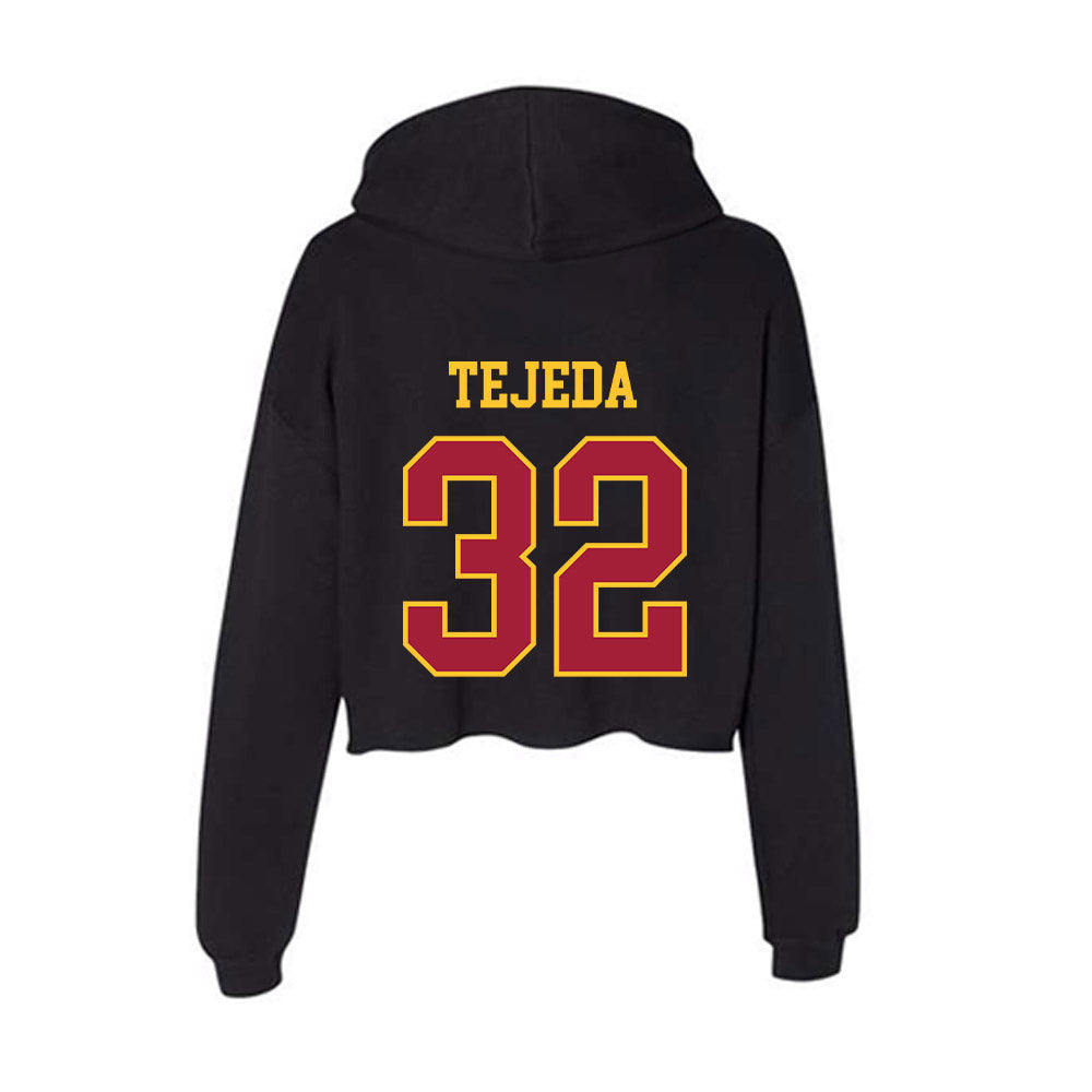 USC - NCAA Baseball : Richard Tejeda - Women's Crop Fleece Hoodie-1