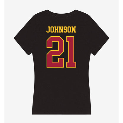 USC - NCAA Football : Chasen Johnson - Women's V-Neck T-Shirt-1
