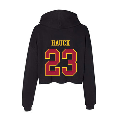 USC - NCAA Women's Lacrosse : Coco Hauck - Women's Crop Fleece Hoodie-1