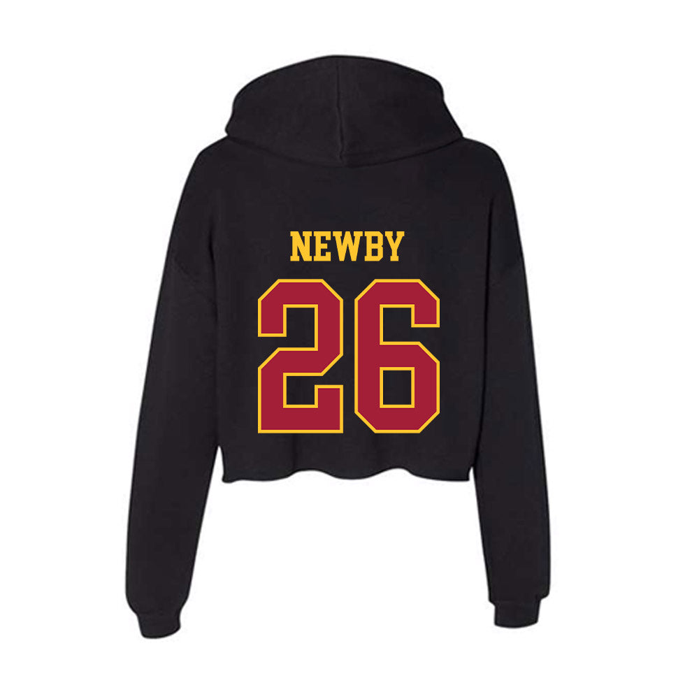 USC - NCAA Football : Elijah Newby - Women's Crop Fleece Hoodie-1