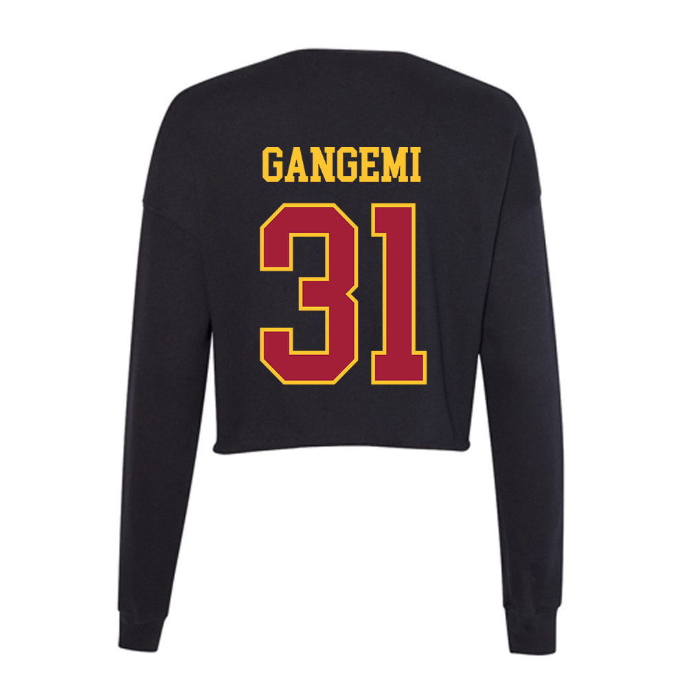 USC - NCAA Women's Lacrosse : Sophie Gangemi - Women's Cropped Crew Fleece-1