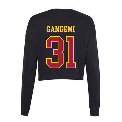 USC - NCAA Women's Lacrosse : Sophie Gangemi - Women's Cropped Crew Fleece-1