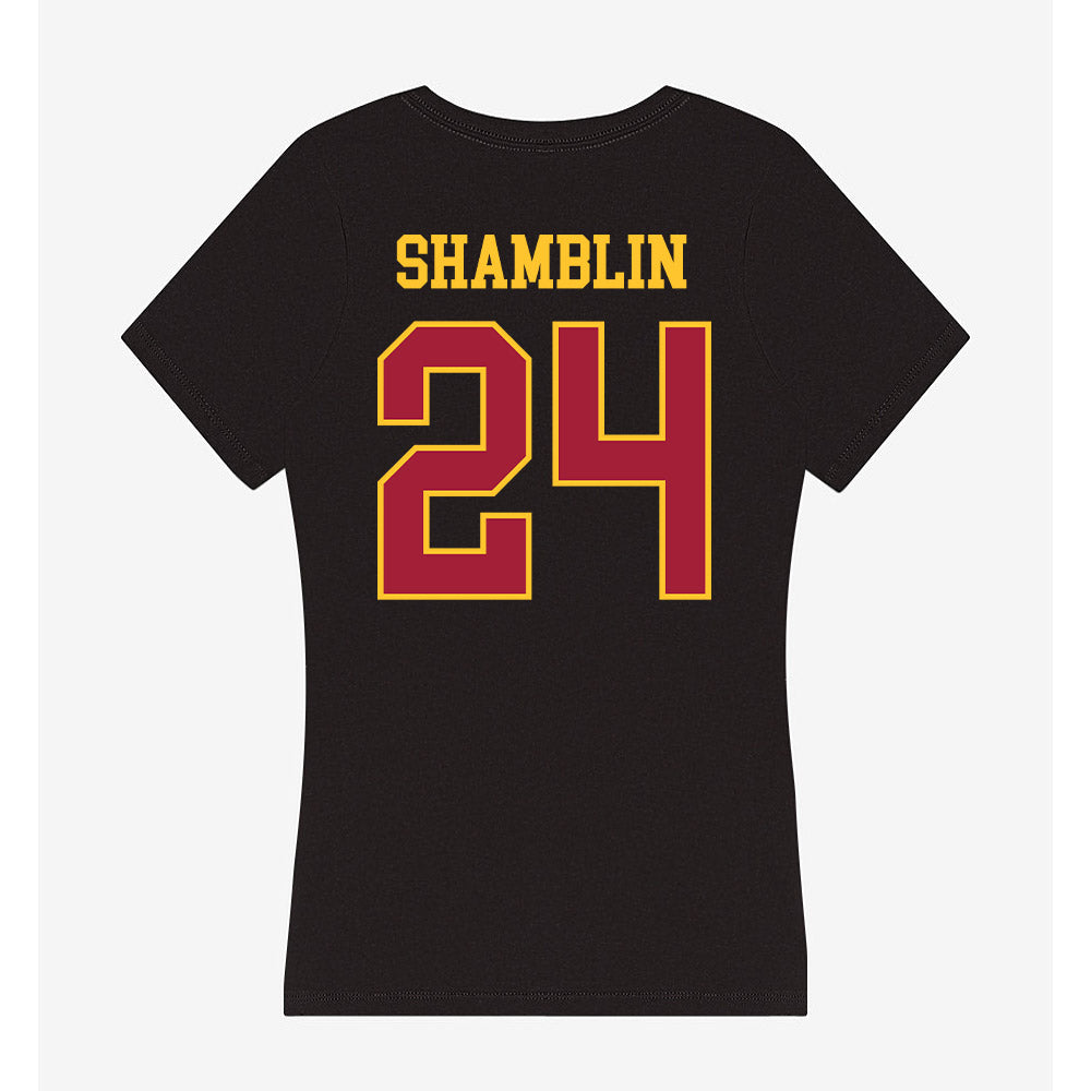 USC - NCAA Women's Basketball : Brooklyn Shamblin - Women's V-Neck T-Shirt-1